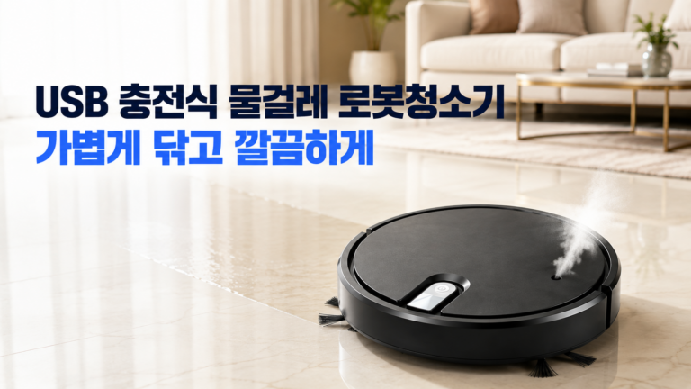 AI-S25 USB 충전식 물분사 물걸레 로봇청소기 화이트,AI-S25