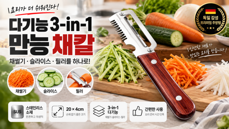 다기능 3-in-1 스테인리스 만능 채칼 슬라이서 필러 20×4cm, 3IN1-PEELER-204