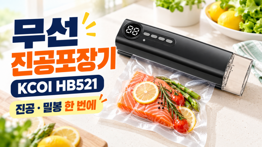 KCOI 가정용 무선 진공포장기 휴대용 밀봉기 HB521 제품 이미지
