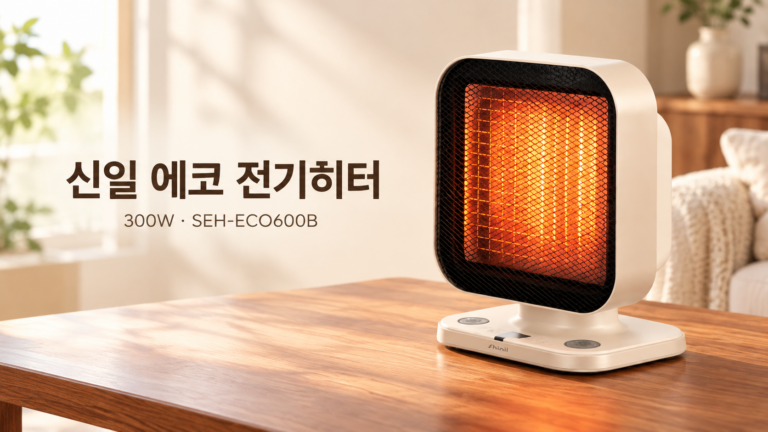 신일 에코 전기히터 SEH-ECO600B｜300W 베이지 소형 난방기