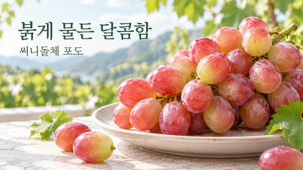 붉게 물든 달콤한 한 송이｜고당도 레드 샤인머스켓 써니돌체 포도 제품 이미지