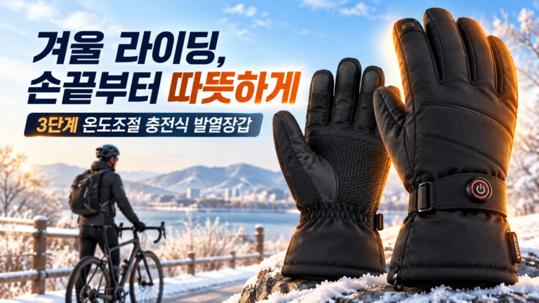 겨울 라이딩, 손끝부터 따뜻하게｜3단계 온도조절 충전식 발열장갑
