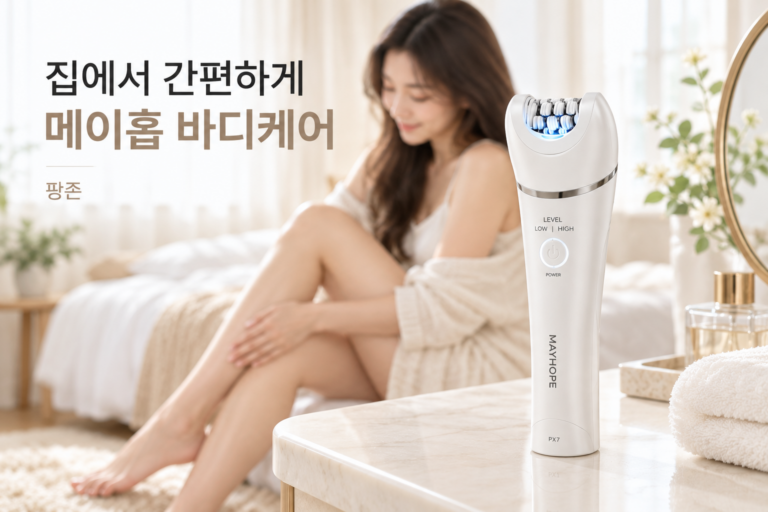 면도기로 매번 관리하기 번거롭다면? 메이홉 4헤드 제모기로 시작하는 홈 바디케어